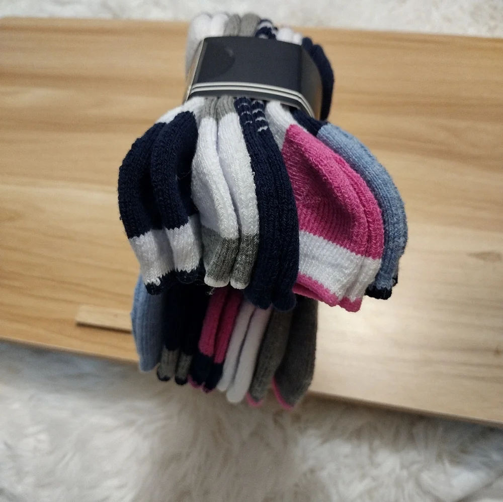 Nautica 10 Pairs Half Cushion Socks Multi-Pack Girls shoe size 10-4 New